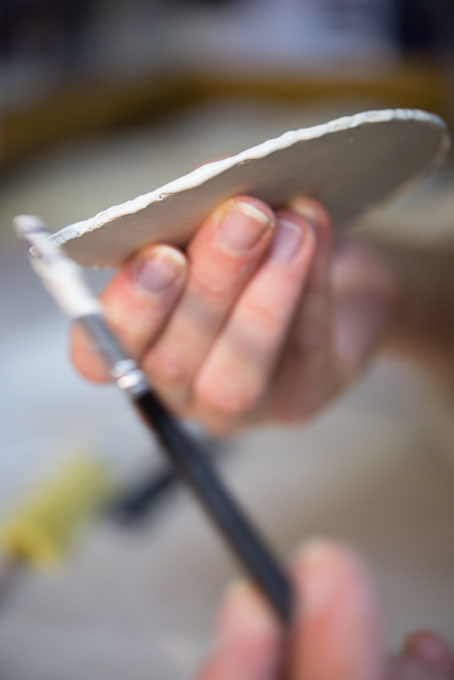 Louise Hall in her studio 2016